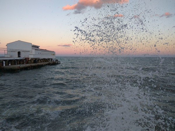 Осеннее море на закате. Крым - Моё, Крым, Алушта, Море, Осень, Лето