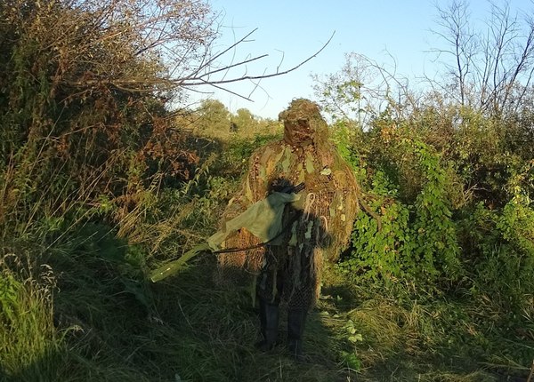 Experience in creating a camouflage suit for hunting - My, Longpost, Camouflage, Hunting, Duck, Open season, Hobby, Weapon, Text