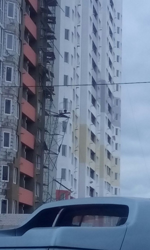 Builders who fell from the height of a ten-story building were born in a shirt - Events, Society, Incident, Lipetsk, State of emergency, Collapse, , , Lucky