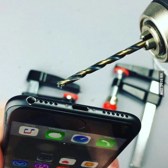 How to basic - iPhone 7, Дрель, Mini-Jack, 9GAG