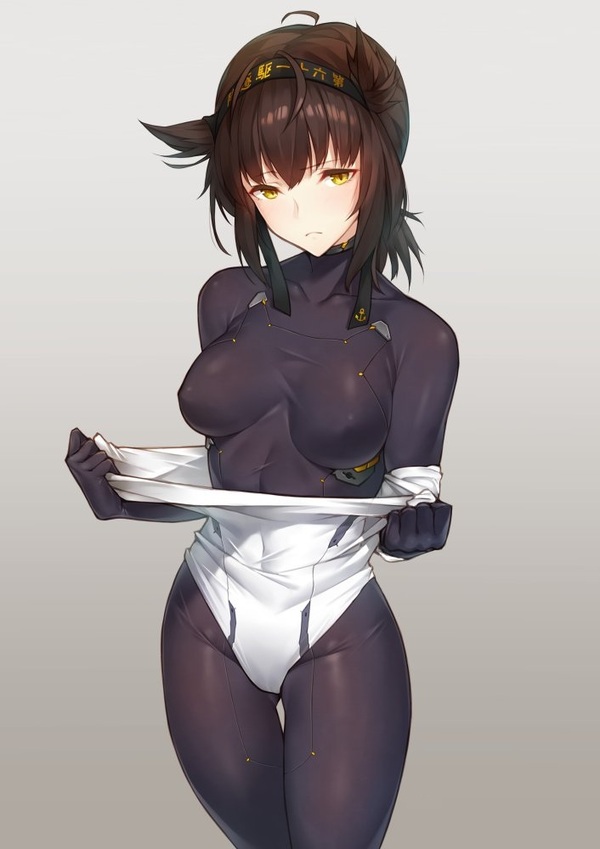 Anime Art - Anime art, Anime, Kantai collection, Hatsuzuki, Bodysuit