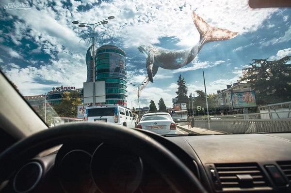 Sochi, view from the car) - Photoshop, Beautiful, , In contact with, Craftsmanship