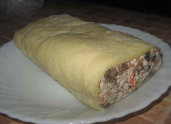 Salad Vkusnyatina in a cheese wrapper - My, , , , Longpost, Salad