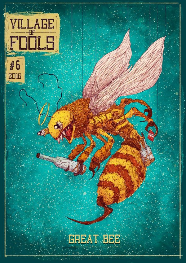 Village of Fools #6 - Fools village, Art, Bogdan Timchenko, Bees