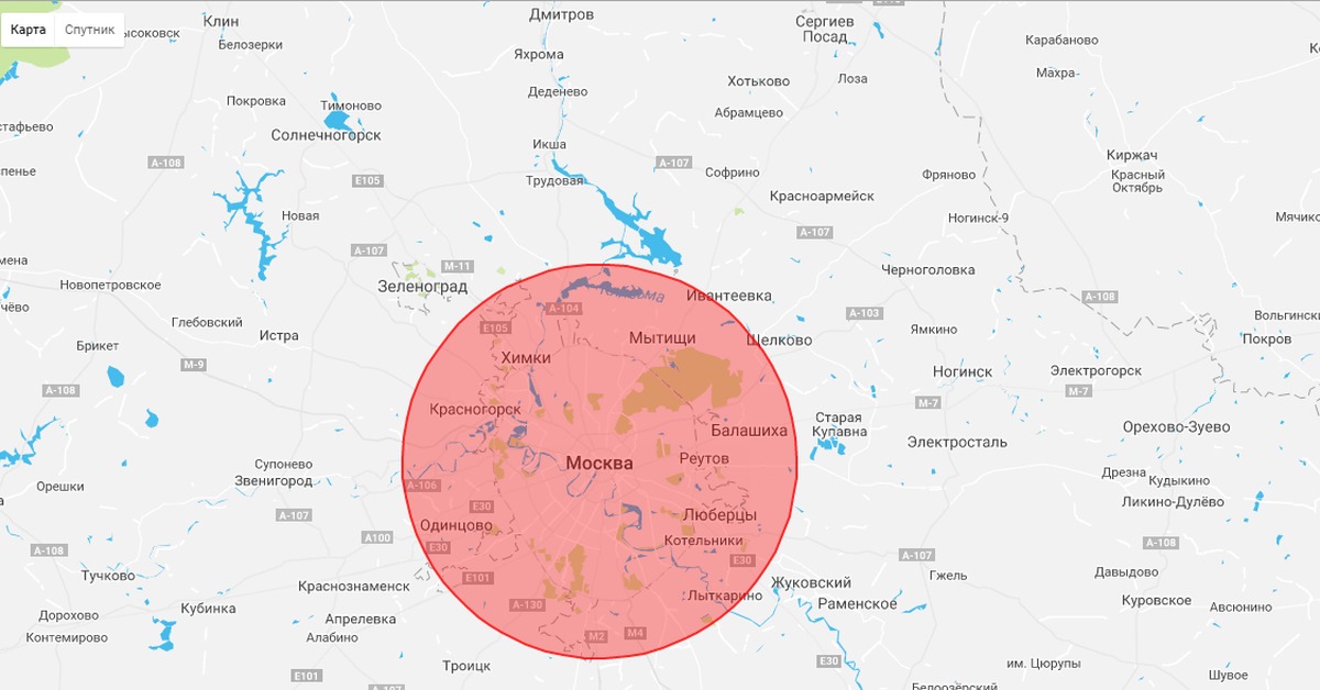 Карта москвы и мытищи