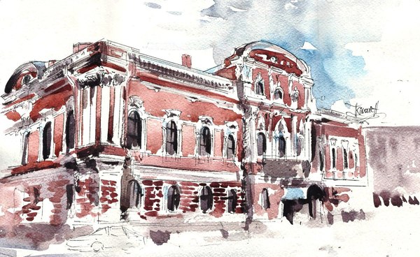 Зарисовка, акварель