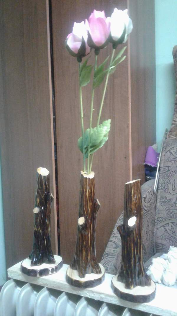 Roses made of handmade wood - My, the Rose, Tree, Handmade, , Art