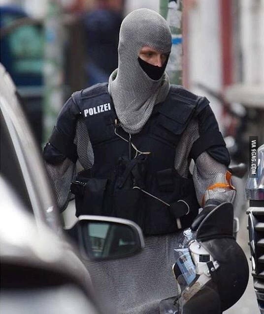 Special detachment of the German police. - Chain mail, Germany, Police