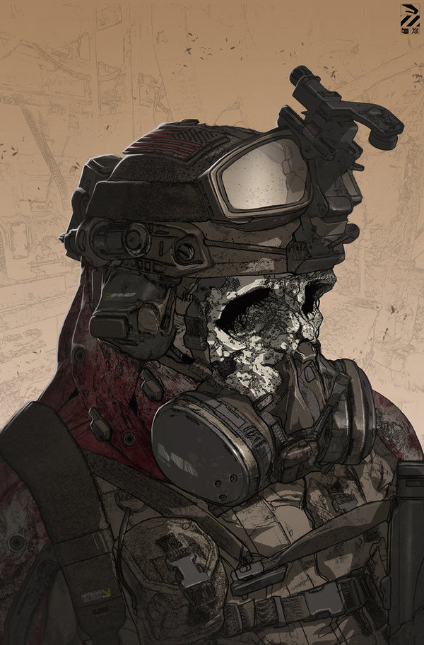 Zombie Hell Trooper. - Арт, Зомби, Солдаты, Duster132