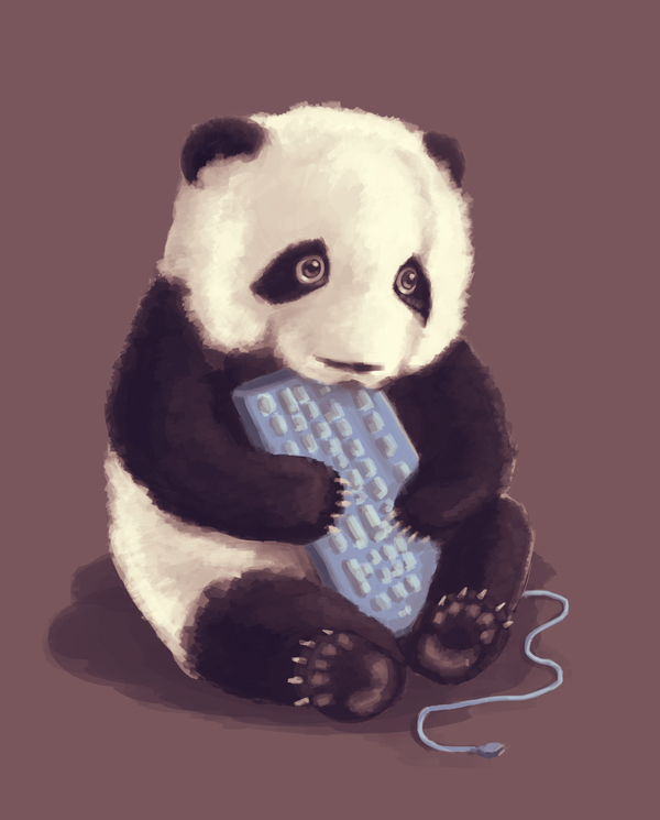 Some Friday drawing - GIF, Panda, Painting, Graphics, Drawing, My