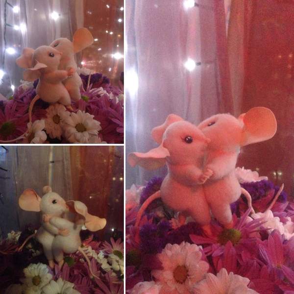 My mice. Happy Friday everyone. I wish you all a happy weekend :) - My, Elenamouse, Dry felting, Handmade, Mouse