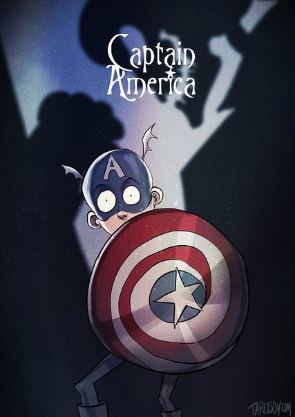 This is what superheroes would look like if Tim Burton made a cartoon about them - Longpost, Not mine, Cartoons, Gloomy, Tim Burton, Comics, Superheroes