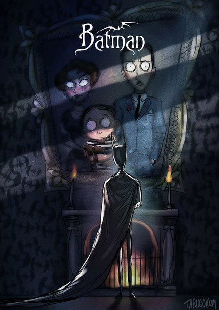 This is what superheroes would look like if Tim Burton made a cartoon about them - Longpost, Not mine, Cartoons, Gloomy, Tim Burton, Comics, Superheroes