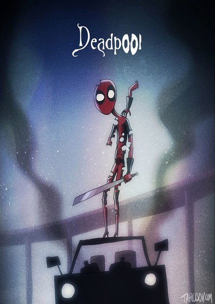 This is what superheroes would look like if Tim Burton made a cartoon about them - Longpost, Not mine, Cartoons, Gloomy, Tim Burton, Comics, Superheroes