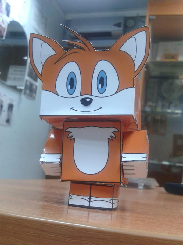 It was evening, there was nothing. - Miles Tails Prower, Sonic the hedgehog, Origami, Crooked hands, My, Longpost, My