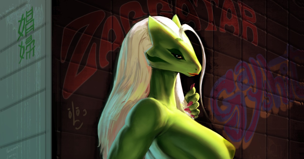 Sceptile Aria - NSFW, Zaggatar, , Pokemon, Anthro, Furry, Furotica