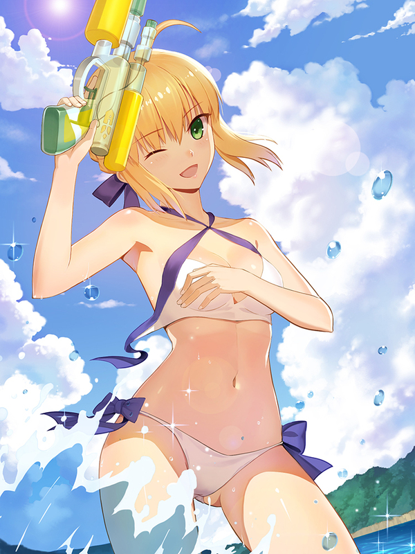 Oops - Аниме, Anime Art, Fate, Fate Grand Order, Saber, Vmax-Ver