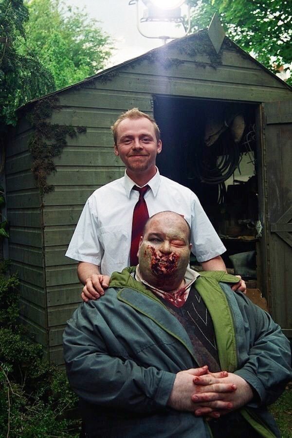 Behind the scenes of Shaun the Zombies - A zombie named Sean, Simon Pegg, The photo, Behind the scenes, Movies, Zombie