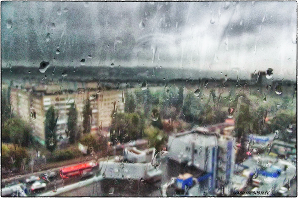 September 1, morning, view from the window - Rain, Morning, Window, September, , Mainly cloudy, Damp