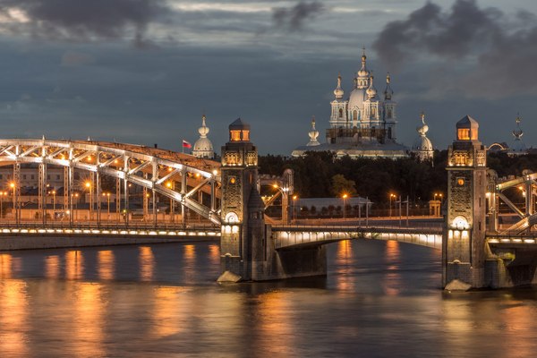 St. Petersburg. Bolsheokhtinsky bridge - My, Photo, Smolny Cathedral, Bolsheokhtinsky bridge, Canon