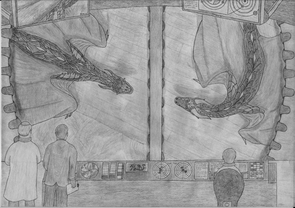 [Impossible conversation] TMUWD #H37DR85 - My, Drawing, Pencil, The Dragon, Impossible, Talk, Creation, , Art