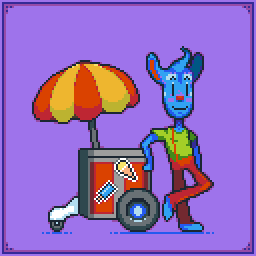 Great Ice Cream Seller - Pixel Art, Undertale, , 