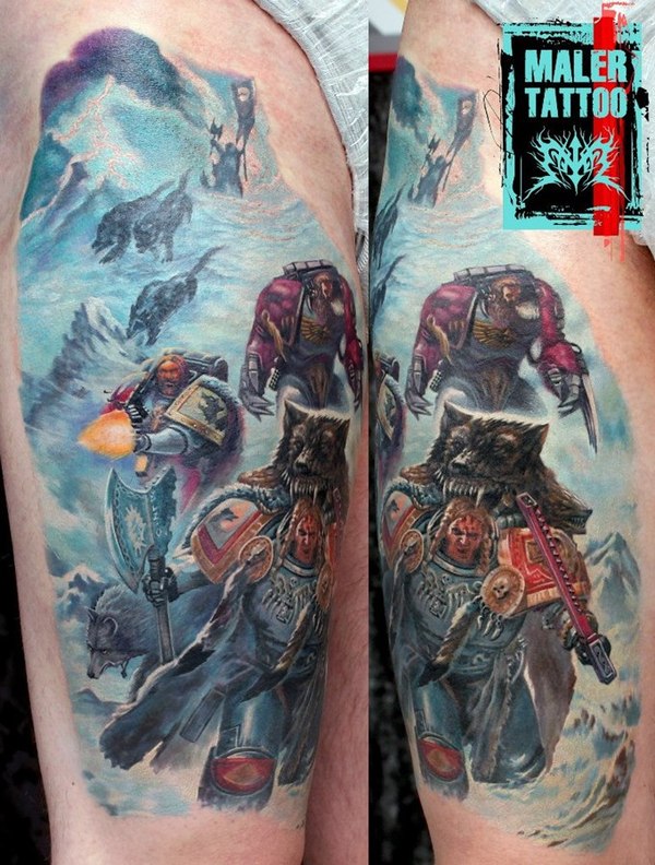 Warhammer tattoo Warhammer 40k, , , Space wolves