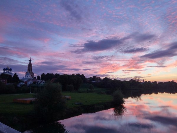 Вид с озера, город Бронницы, Московская область