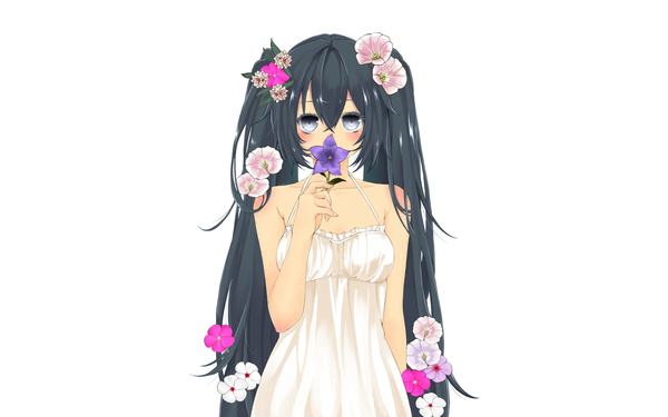 Anime Art - Anime, Anime art, The dress, Flowers