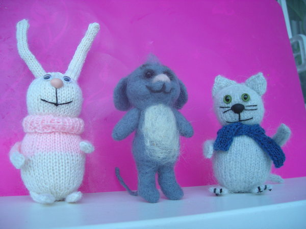 Funny company. - My, , Toys, Amigurumi, Needlework, My, With your own hands