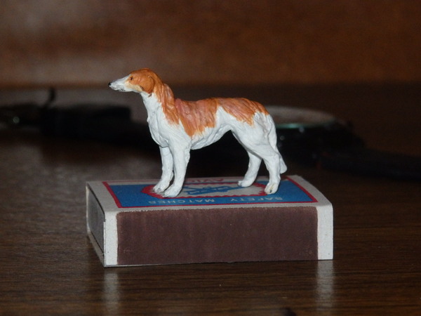 Russian borzoi, scale 1:35. - My, Creation, Handmade, Dog, Figurine, , Figurines, Epoxy resin