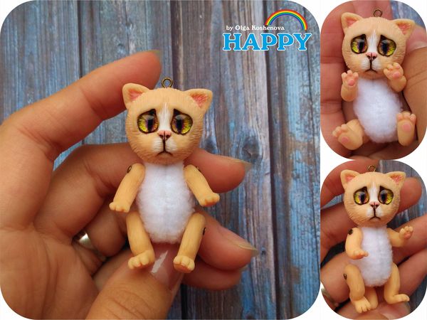 Подвижный Котенок ручной работы (+ мастер-класс)