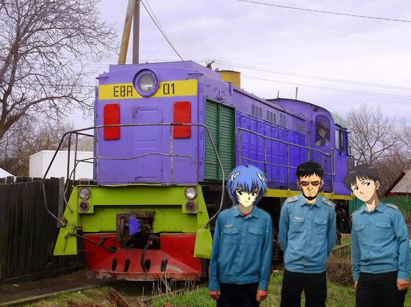 Evangelion in Russia - Anime, Evangelion, Eva 01, Rei ayanami, Ikari Gendo, Shinji Ikari