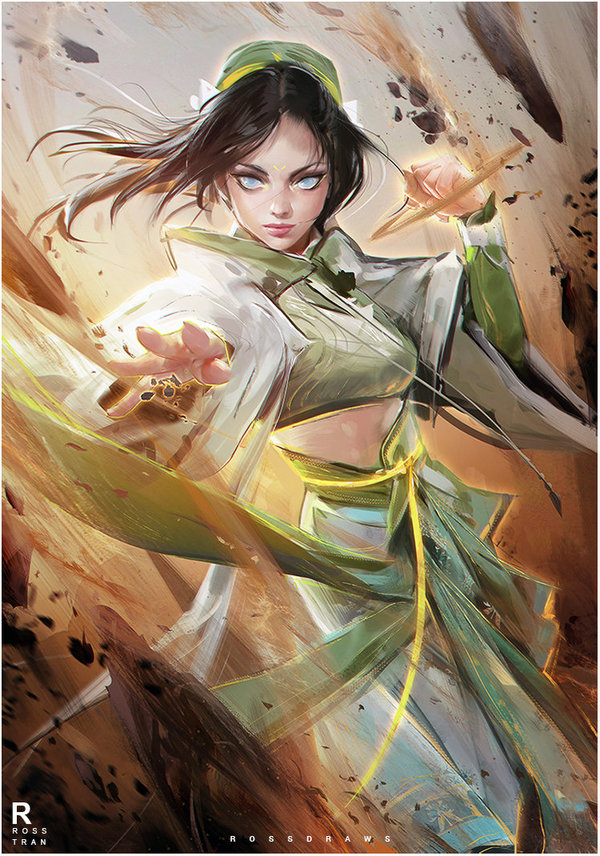 TOPH - Арт, Мультфильмы, Аватар: Легенда об Аанге, Тоф Бейфонг, Rossdraws