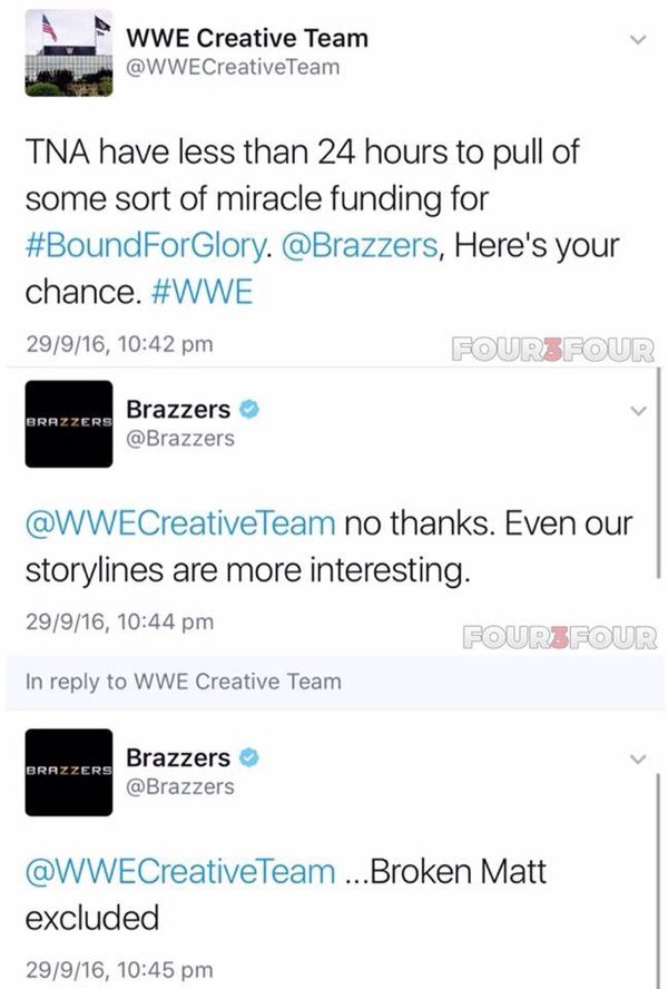 Brazzers refuses to buy TNA Wrestling - , Brazzers, Wrestling