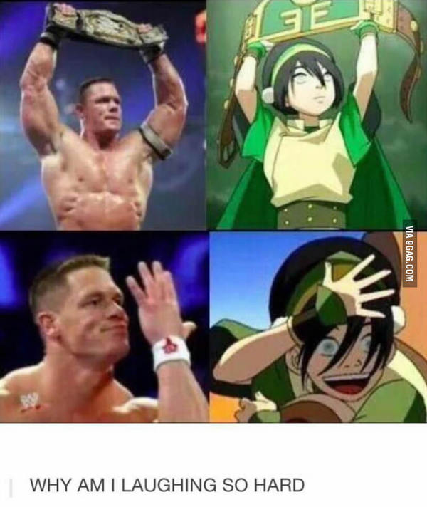 I can't believe I didn't notice this before. - Avatar: The Legend of Aang, John Cena, Toph Beifong