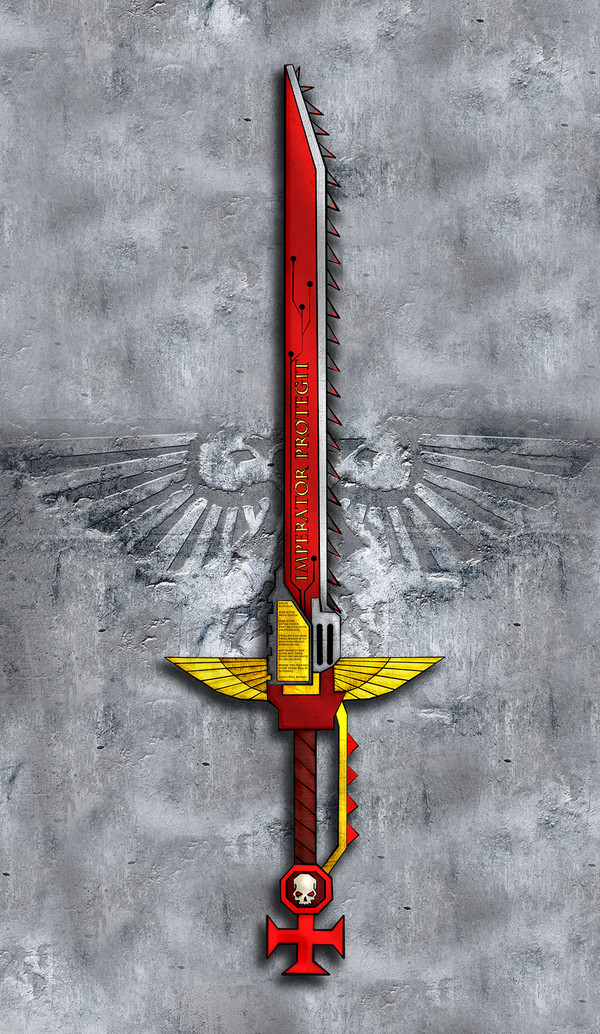 Adepta Sororitas Chainsword - Photoshop, Adepta Sororitas, Warhammer 40k, Drawing, Art, My