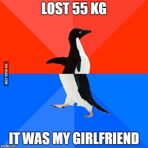 Lost 55 kilos - 9GAG, Not mine