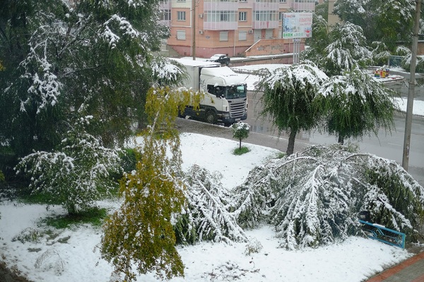 Early October in my city - My, Winter, Abakan, Photo, Russia, October