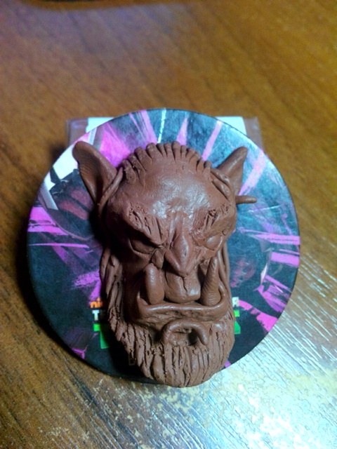 Durotan, the first experience of modeling. - My, Durotan, Warcraft, Polymer clay, Longpost