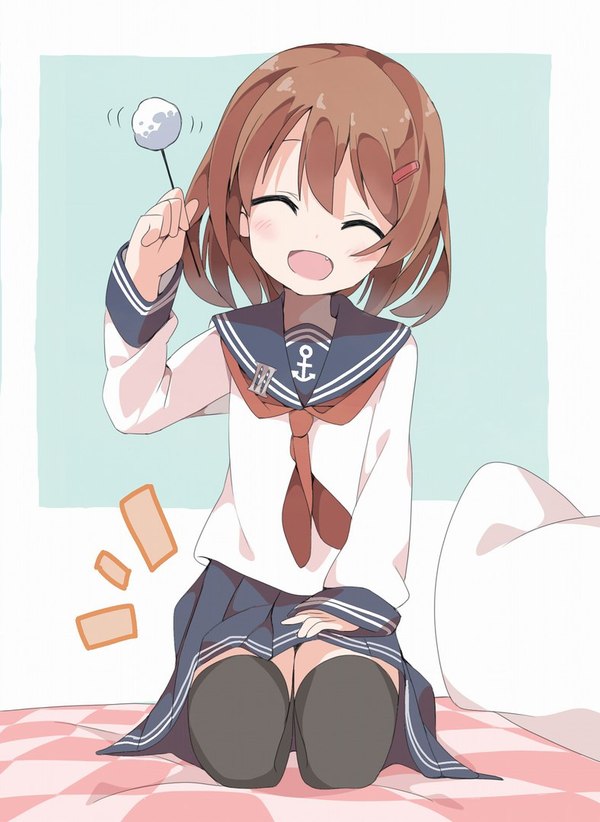 Ikazuchi - Anime, Kantai collection, Ikazuchi, Anime art