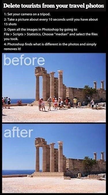 How to remove tourists from a photo - Life hack, Photo, Photoshop master, Travels