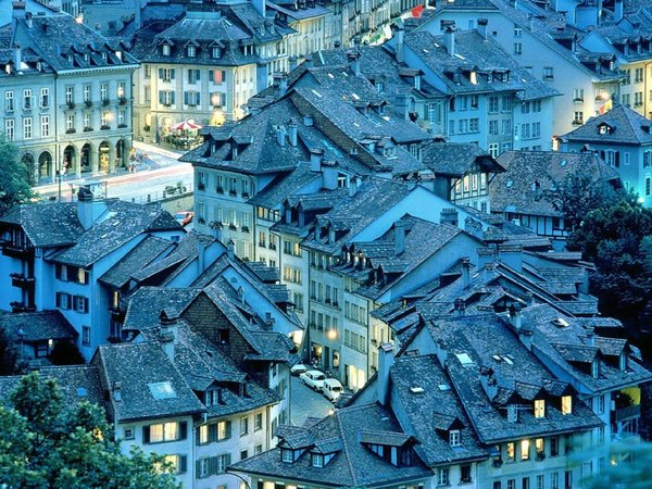 Roofs of the city of Bern, Switzerland - Images, Town, Photo, Switzerland