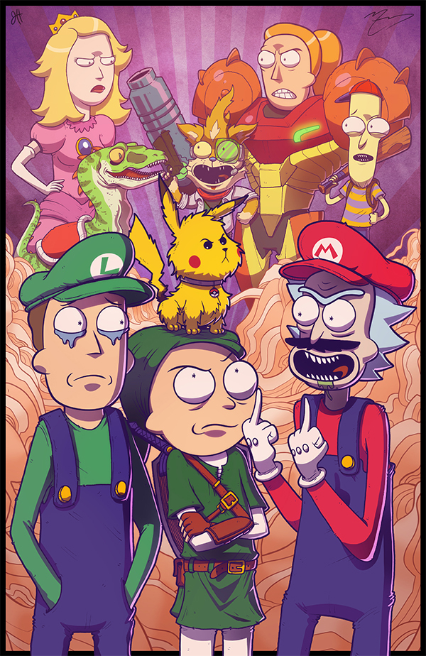 Rick and Morty Meet the Smash Bros - Rick and Morty, , Pikachu