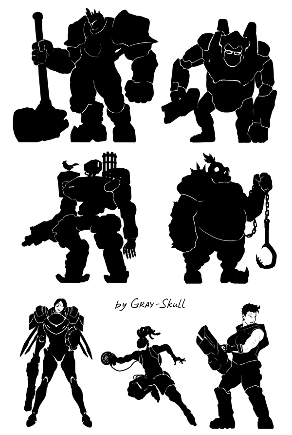Overwatch heroes. Part 2 (by Gray-Skull) Blizzard, Overwatch, Reinhardt, Pharah, Bastion, Zarya, Roadhog, Gray-skull