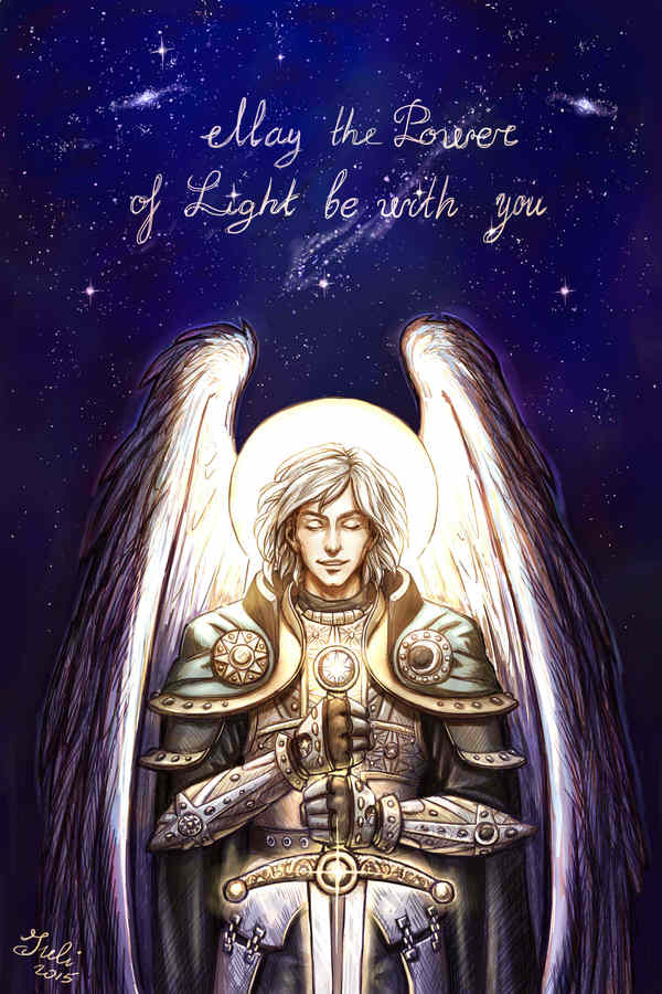 Angel Knight - My, Drawing, Angel, Knight, SAI, Night, Knights