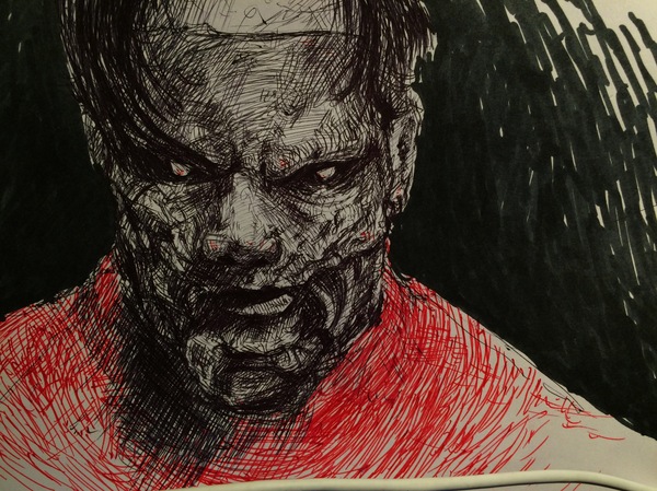 Corey Taylor - My, , Slipknot, Drawing, Rock, Pen drawing, Corey Taylor