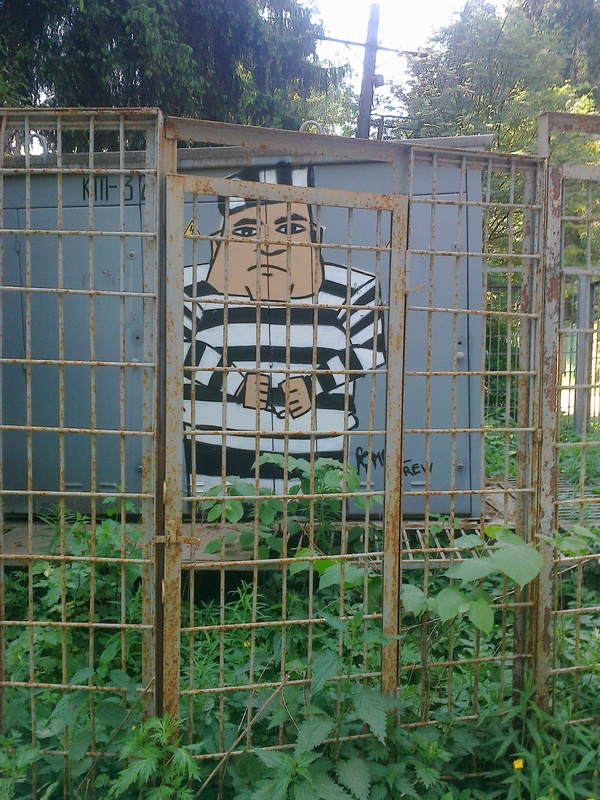 Street art on Chelyuskinskaya! - My, Art, Creation, Yaroslavka, Behind bars, Art