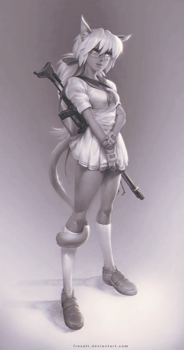 Sailor Cat Froxalt, , , Anime Art, Original Character, Monster Girl