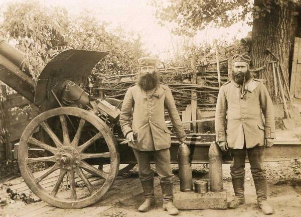 German gunners of the First World War. - Photo, World War I, Gunners